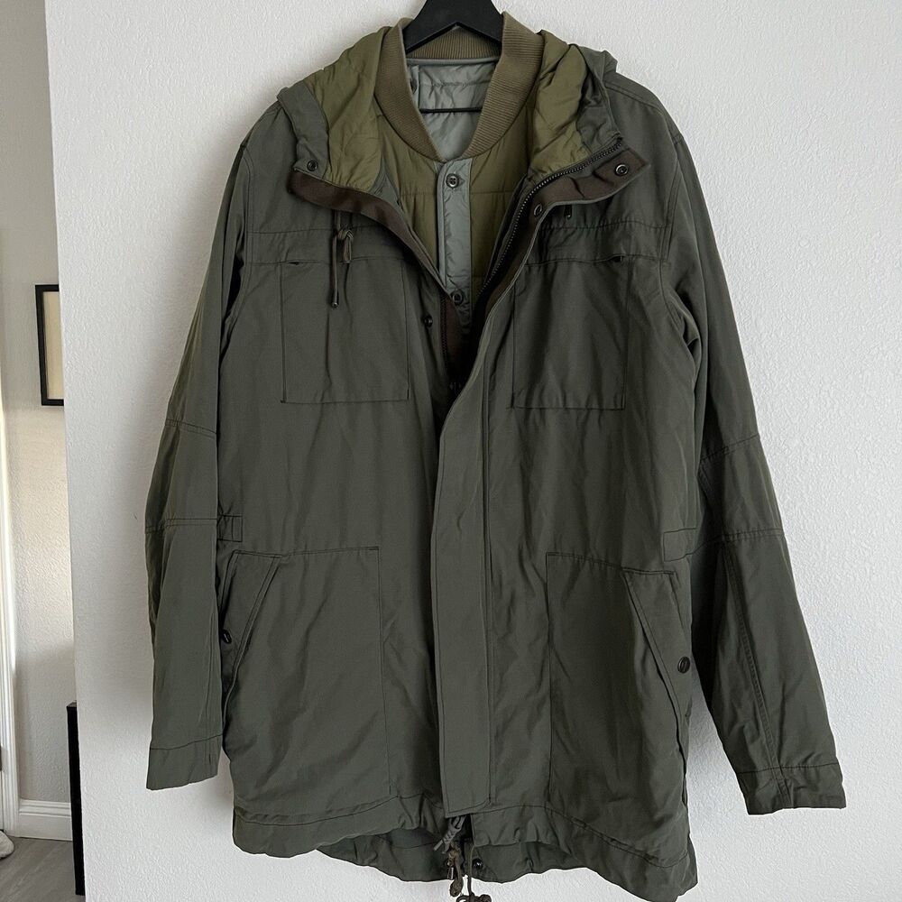 REI COOPERATIVE Men’s 2n1 Parka Jacket Size Large Olive